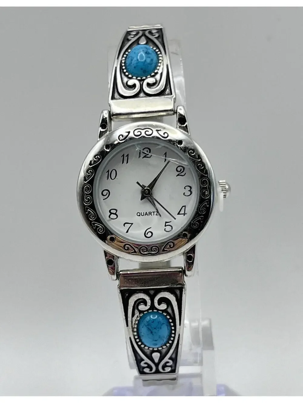 Accutime Southwestern Turquoise Style Expansion Bracelet Watch 1